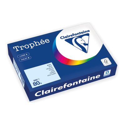3329680000801-Clairefontaine Trophée - 107 micromètres - bleu - A4 (210 x 297 mm) - 80 g/m² - 500 feuille(s) z