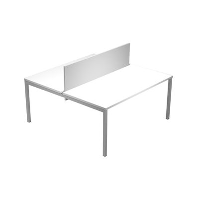 0404052254907-Bureau bench Trend - L160 - avec panneau de séparation - plateau blanc-P_405225490_1-0