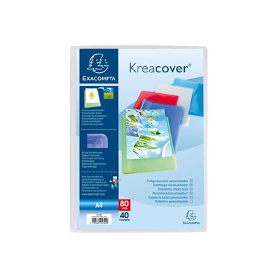 3130630057499-Exacompta KreaCover - Porte vues personnalisable - 80 vues - A4 - disponible dans différentes cou-Avant-0