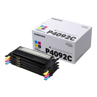 0400793513648-Samsung CLT-P4092C - Pack de 4 - noir, cyan, magenta, jaune - cartouche laser d'origine-Angle droit-0