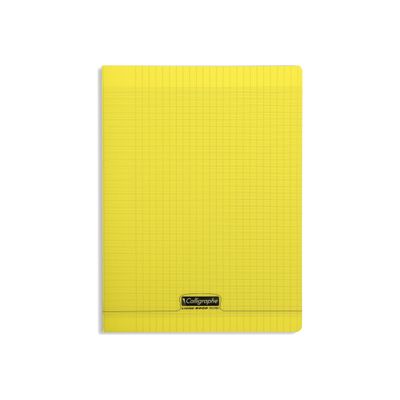 3210330183640-Calligraphe 8000 - Cahier polypro A4 (21x29,7cm) - 192 pages - grands carreaux (Seyes) - jaune-Avant-0