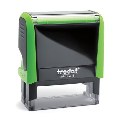 0092399432371-Tampon personnalisé avec 5 lignes - zone d'impression 58 x 22 mm - Trodat Printy 4913 vert--0
