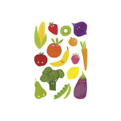 3609510910303-Maildor - 6 feuilles gommettes fruits et légumes-Avant-0