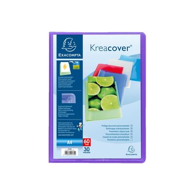 3130630057499-Exacompta KreaCover - Porte vues personnalisable - 80 vues - A4 - disponible dans différentes cou-Avant-2
