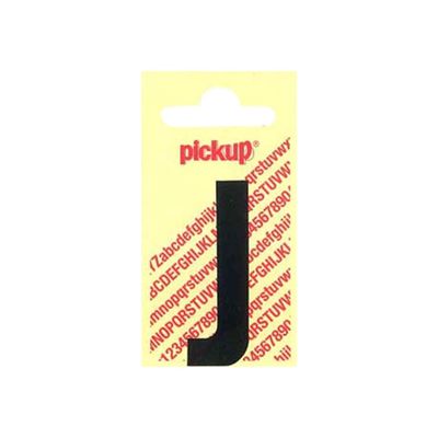 2012349362761-Pickup - Étiquette autocollante - 150 mm - Lettre J - noir mat-Avant-0
