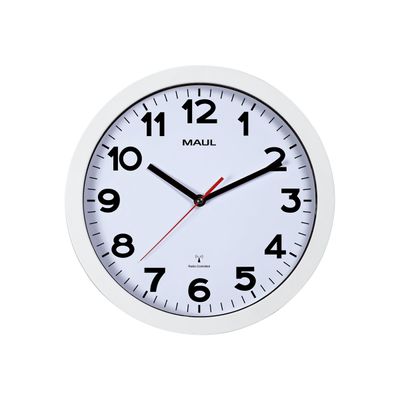 4002390065665-MaulStep - Horloge - mécanisme radio pilotée - 30 cm - blanc-Avant-0
