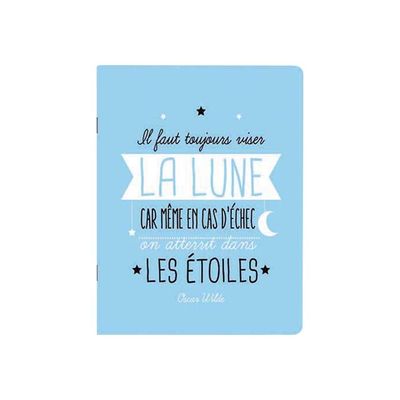 3700572716145-Kiub Typography - Carnet de notes A5 - 60 pages - Viser la lune-Avant-0