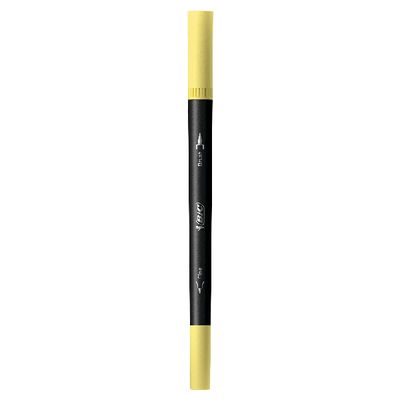 3086123681323-BIC Intensity Dual Tip - 6 Feutres de coloriage double pointe pinceau - couleurs pastels assorties--5