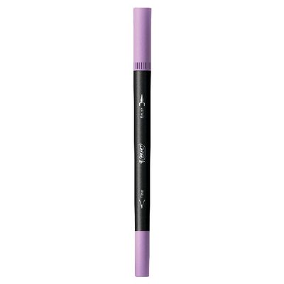 3086123681323-BIC Intensity Dual Tip - 6 Feutres de coloriage double pointe pinceau - couleurs pastels assorties--6