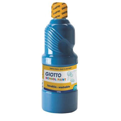 8000825535512-GIOTTO SCHOOL - Peinture - peinture à tempera - cyan - extra-fine - 500 ml--0
