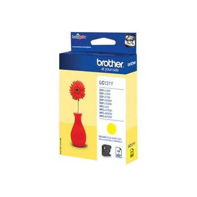 4977766723213-Brother LC121 - jaune - cartouche d'encre originale-Angle droit-1