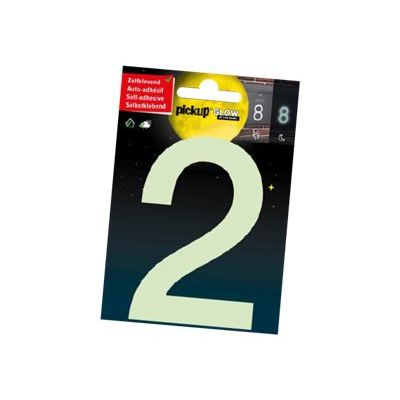 8711234005144-Pickup Glow in the dark - Étiquette autocollante phosphorescente 100 mm - Chiffre 2-Avant-0