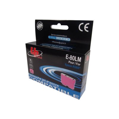 3584770881122-Cartouche compatible Epson T0806 Colibri - magenta clair - Uprint-Angle droit-0