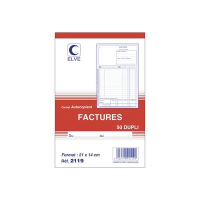 3416790021199-ELVE - Carnet de factures avec TVA - 50 dupli - A5-Avant-0