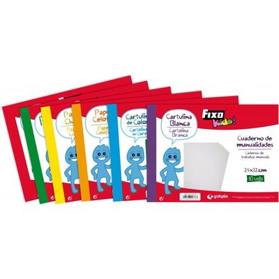 8413623027743-Grafoplas FIXOkids! - Bloc de papier d'artisanat - 240 x 320 mm - 7 feuilles - variée - 35 g-P_577443_1-0
