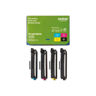 4977766787611-Brother TN243 - pack de 4 - noir, cyan, magenta, jaune - cartouche laser d'origine-Avant-1