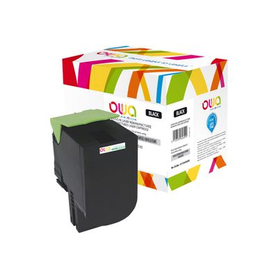 3112539626099-Cartouche laser compatible Lexmark 802S - noir - Owa K15649OW-Angle gauche-0