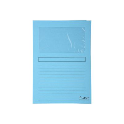 3130630502609-Exacompta Forever - 25 Chemises coin à fenêtre - 130 gr - couleurs assorties-Avant-4