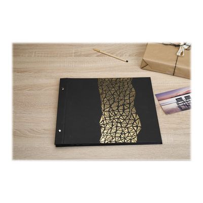 3130630169857-Exacompta Aramy - Album photos 37 x 29 cm - 40 pages - noir/or-Avant-5