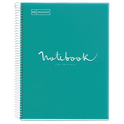 8422593460610-Notebook Emotions, couverture souple, A4, quadrillage 5x5 mm, 80 feuilles de 1 couleur, Miquelrius, Tur--0