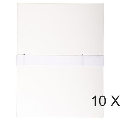 3130632006310-Exacompta - 10 Chemises extensibles 1 rabat à sangle scratch - blanc--0