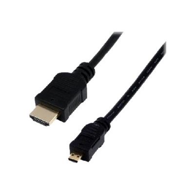 0000006138936-MCL Samar - câble HDMI haute vitesse avec ethernet type A (M) vers micro HDMI type D (M) - -Angle droit-0