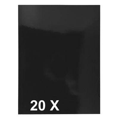 3130636350112-Exacompta Chromolux - 20 Chemises de présentation - A4 - 250 gr - noir--0