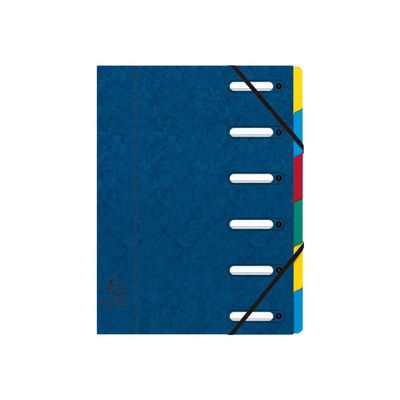 3130630550624-Exacompta Harmonika - Trieur à fenêtres 6 positions - bleu-Avant-0
