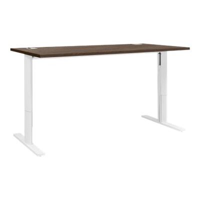 2012349337301-Bureau - YES ! - 120 cm - pieds ajustables blancs - Chêne royal-Angle gauche-0