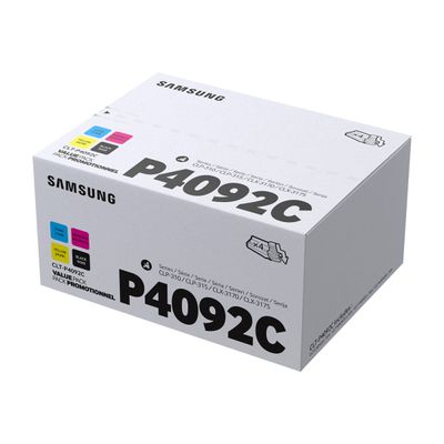 0400793513648-Samsung CLT-P4092C - Pack de 4 - noir, cyan, magenta, jaune - cartouche laser d'origine-Angle droit-1