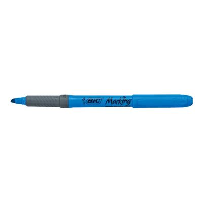 0070330330979-BIC Marking Highlighter Grip - Surligneur - bleu-Avant-0