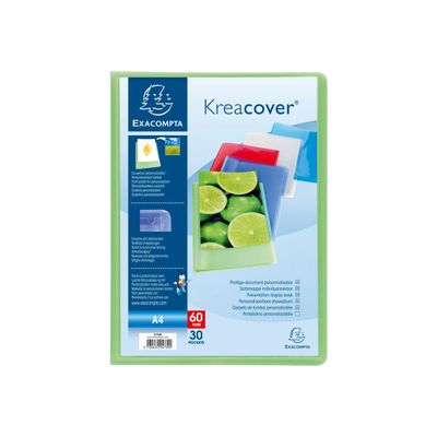 3130630057390-Exacompta KreaCover - Porte vues personnalisable - 60 vues - A4 - disponible dans différentes cou-Avant-1