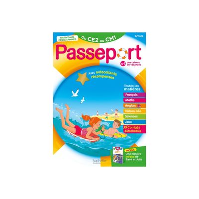 9782017147862-Passeport Cahier de Vacances - Du CE2 au CM1 - livre d'exercices-Avant-0