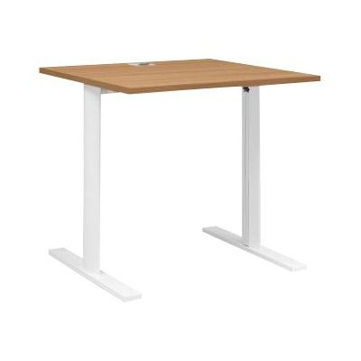 3483600722225-Bureau YES ! - 80 cm - Pieds métal fixes - Merisier-Angle gauche-0