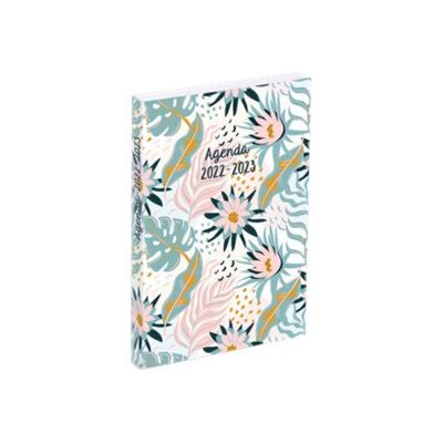 3135257468789-Viquel - agenda scolaire - 2022-2023 - 115 x 168 mm - floral-Angle gauche-0