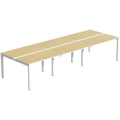 3660141255003-Bureau Bench 6 personnes EASYDESK - soit 6 plateaux L160xP80xH75 cm (L480 x P166) - Hêtre-P_79441055_1-0