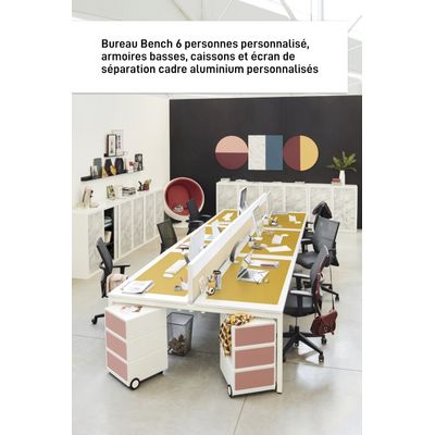 3660141255003-Bureau Bench 6 personnes EASYDESK - soit 6 plateaux L160xP80xH75 cm (L480 x P166) - Hêtre-P_79441055_2-1