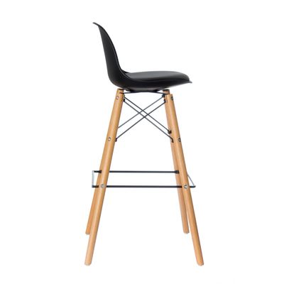 3660141230291-Lot de 2 tabourets haut STEELWOOD - pied hêtre - assise noire-P_79441207_2-1