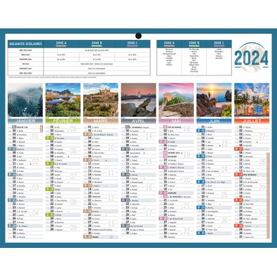 3592930026832-Bouchut Planète - Calendrier bancaire 7 mois par face - 21 x 26,5 cm--0