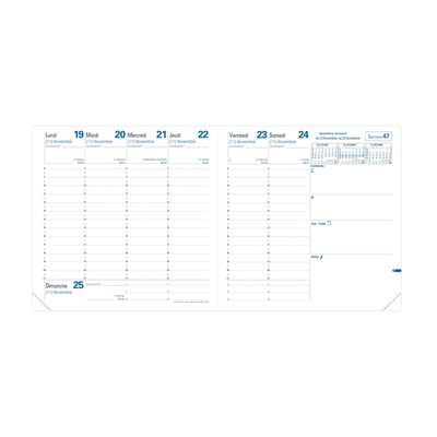 0400791430824-Agenda Impala Exécutif - 1 semaine sur 2 pages - 16 x 16 cm - bleu - Quo Vadis--1