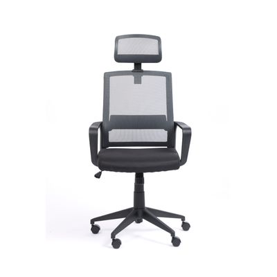 3760185020855-Fauteuil de bureau LIBERTY 02 - accoudoirs fixes - appui-tête réglable - noir et gris--5