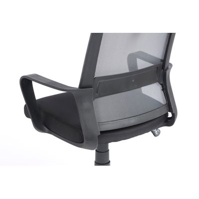 3760185020855-Fauteuil de bureau LIBERTY 02 - accoudoirs fixes - appui-tête réglable - noir et gris--8