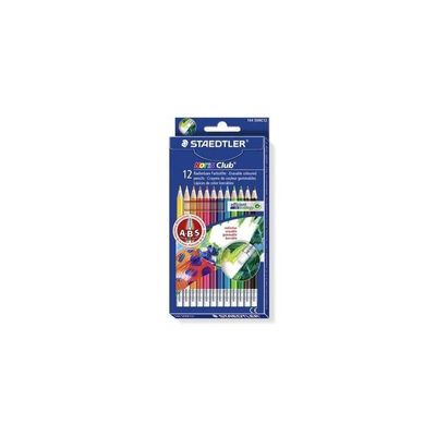 4007817144312-STAEDTLER Noris Club 144 50 - Crayon de couleur - couleurs assorties - avec gomme (pack de 12)--0