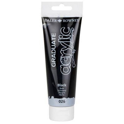 5011386020471-Daler-Rowney Graduate - Peinture acrylique - 120 ml - noir--0