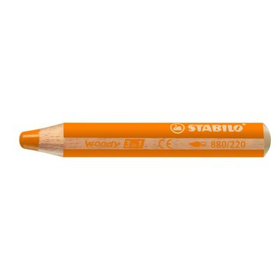 4006381115537-STABILO Woody 3 in 1 - Crayon de couleur pointe large - orange--0