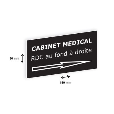 2012348178448-Plaque personnalisée avec votre texte - 150 x 80 mm - noire - adhésivée prête à poser--1