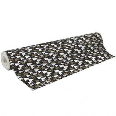 3329682119211-Clairefontaine Alliance - Papier cadeau - 70 cm x 50 m - 60 g/m² - motif sapins fond noir--0