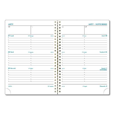 3660942057639-Agenda Vérone - 1 semaine sur 2 pages - 16 mois - 14 x 18 cm - disponible dans différentes couleurs ---3