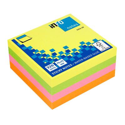 4011169654399-Global Notes - Bloc Cube - 320 feuilles - 75 x 75 mm - couleurs assorties--0
