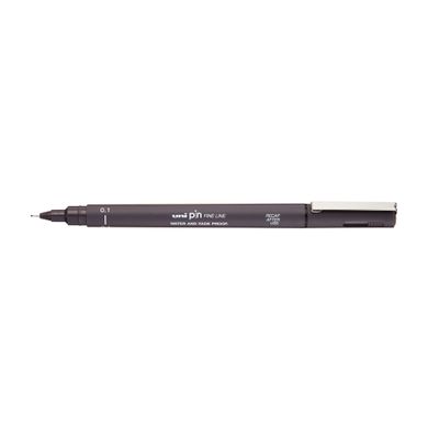 4902778230756-UNI PIN - Feutre fin - pointe calibrée - 0,1 mm - gris foncé--0
